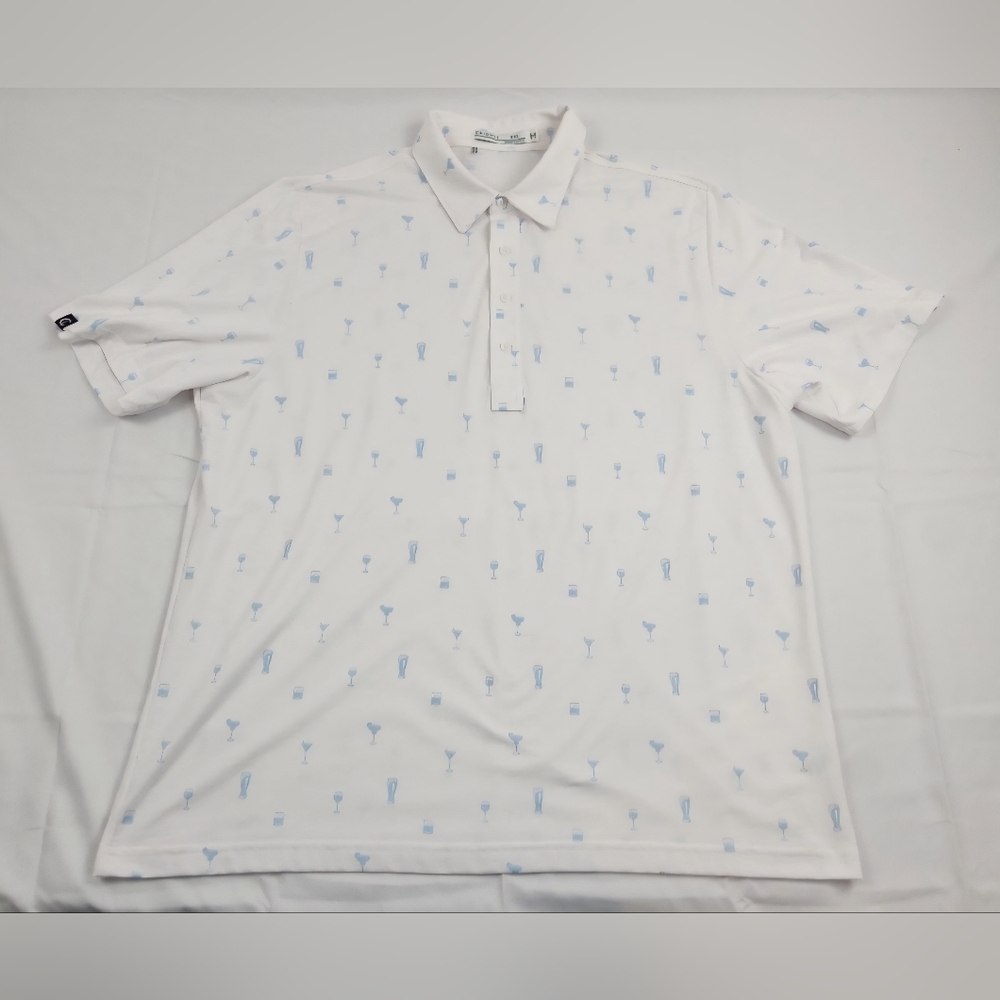 Criquet White and Light Blue Polo Shirt